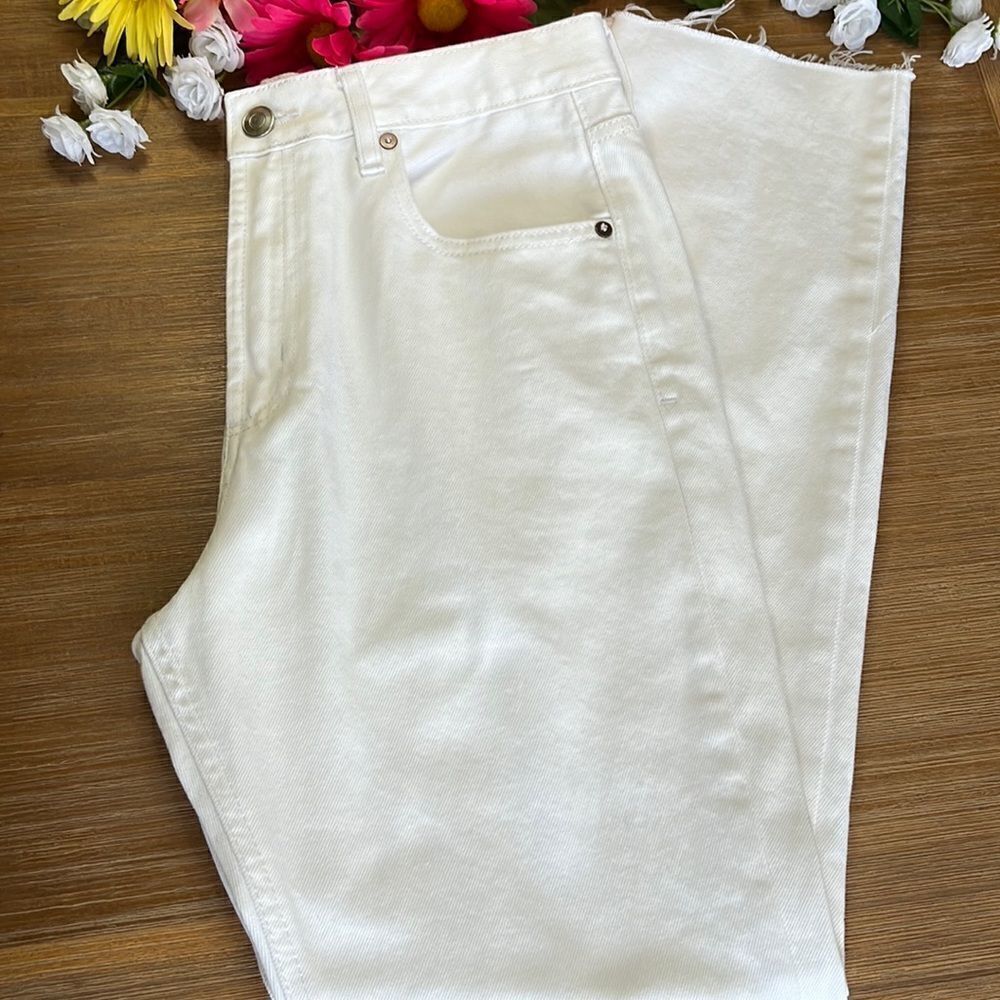 Gianni Bini Riley Ankle Straight Jean White Size 31
